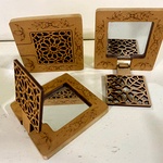 Handy Pocket Mirror Wooden