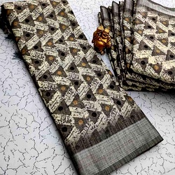 Digital Linen Cotton Sarees