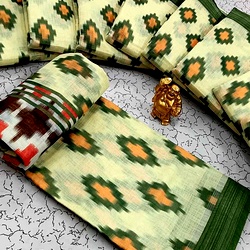 Digital Linen Cotton Sarees