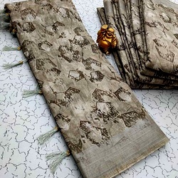 Digital Linen Cotton Sarees