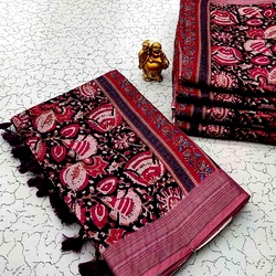 Digital Linen Cotton Sarees