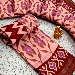 Digital Linen Cotton Sarees