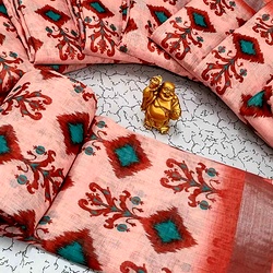 Digital Linen Cotton Sarees