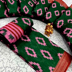 Digital Linen Cotton Sarees