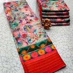 Printing Poly Cotton Sarees