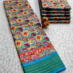Printing Poly Cotton Sarees