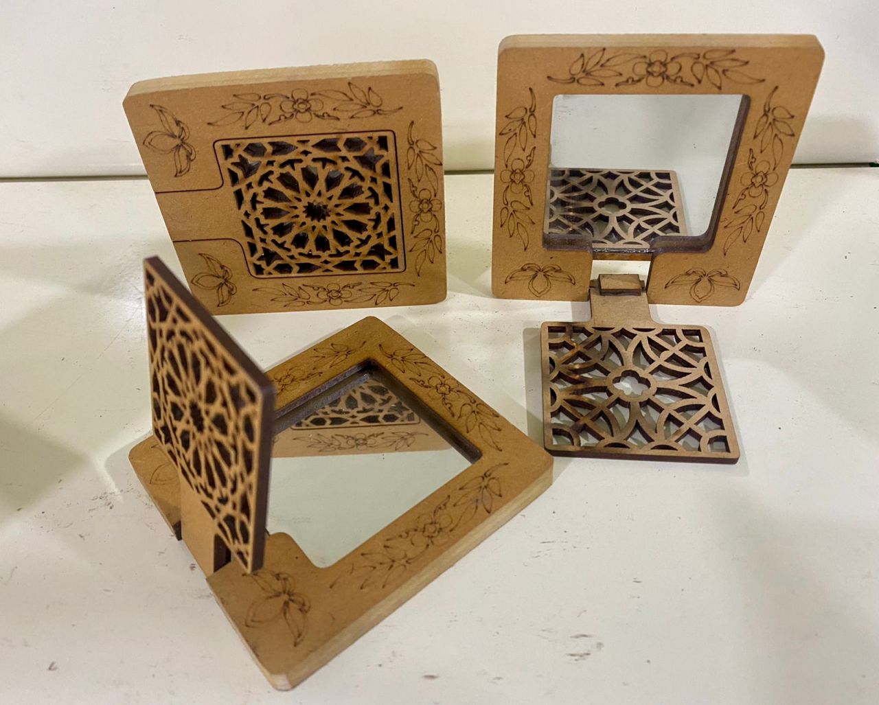 Handy Pocket Mirror Wooden