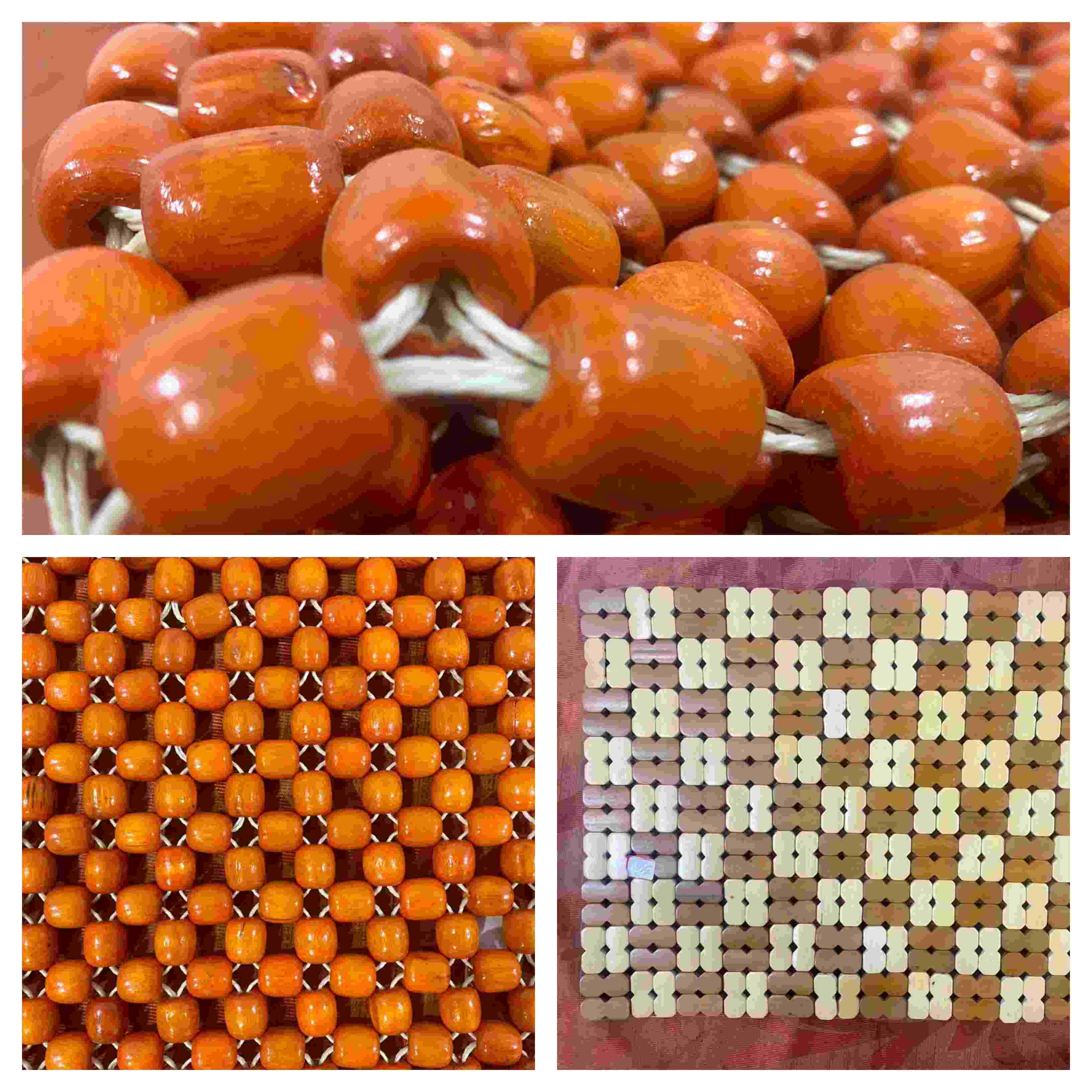 Orthopaedic Wooden Beads Chair Mats for Office, Car