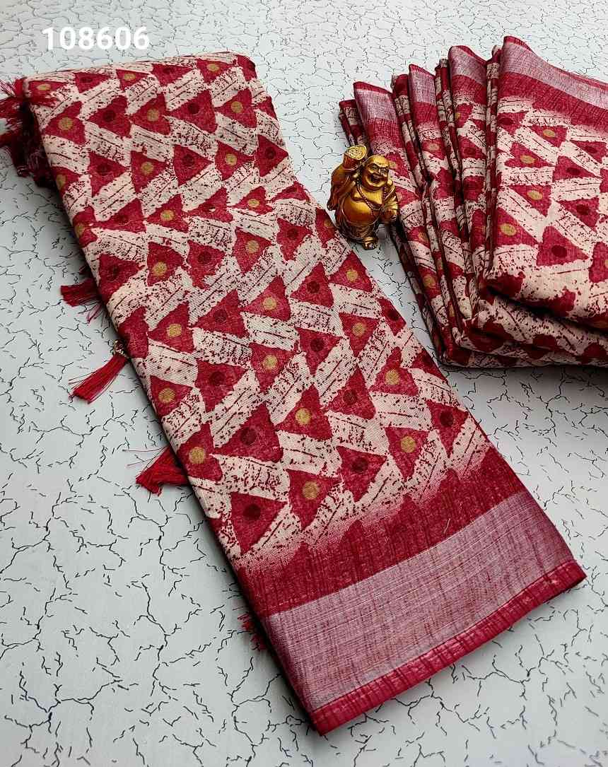 Digital Linen Cotton Sarees