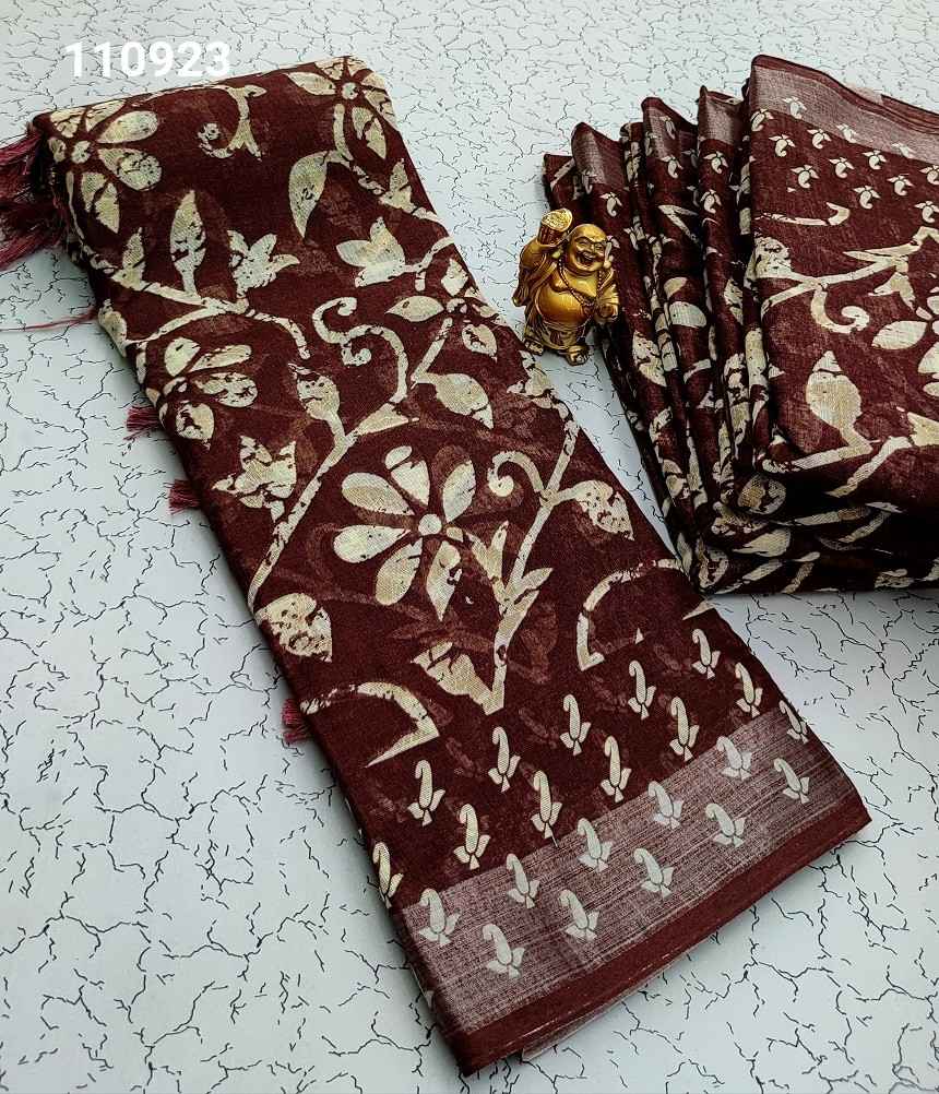 Digital Linen Cotton Sarees