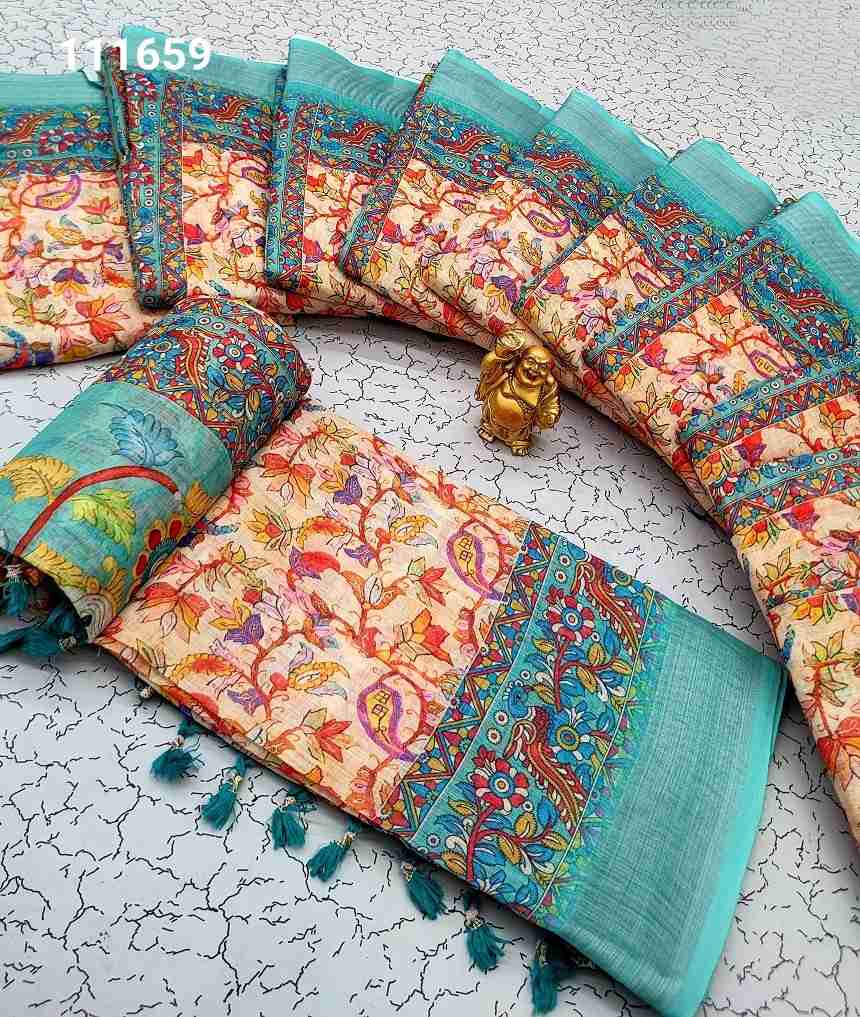 Digital Linen Cotton Sarees