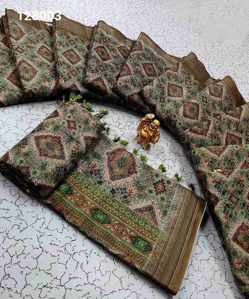 Digital Linen Cotton Sarees