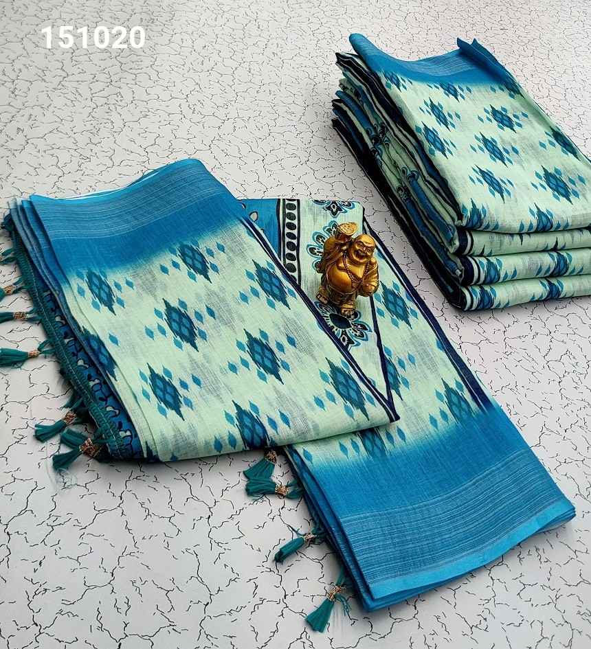 Digital Linen Cotton Sarees