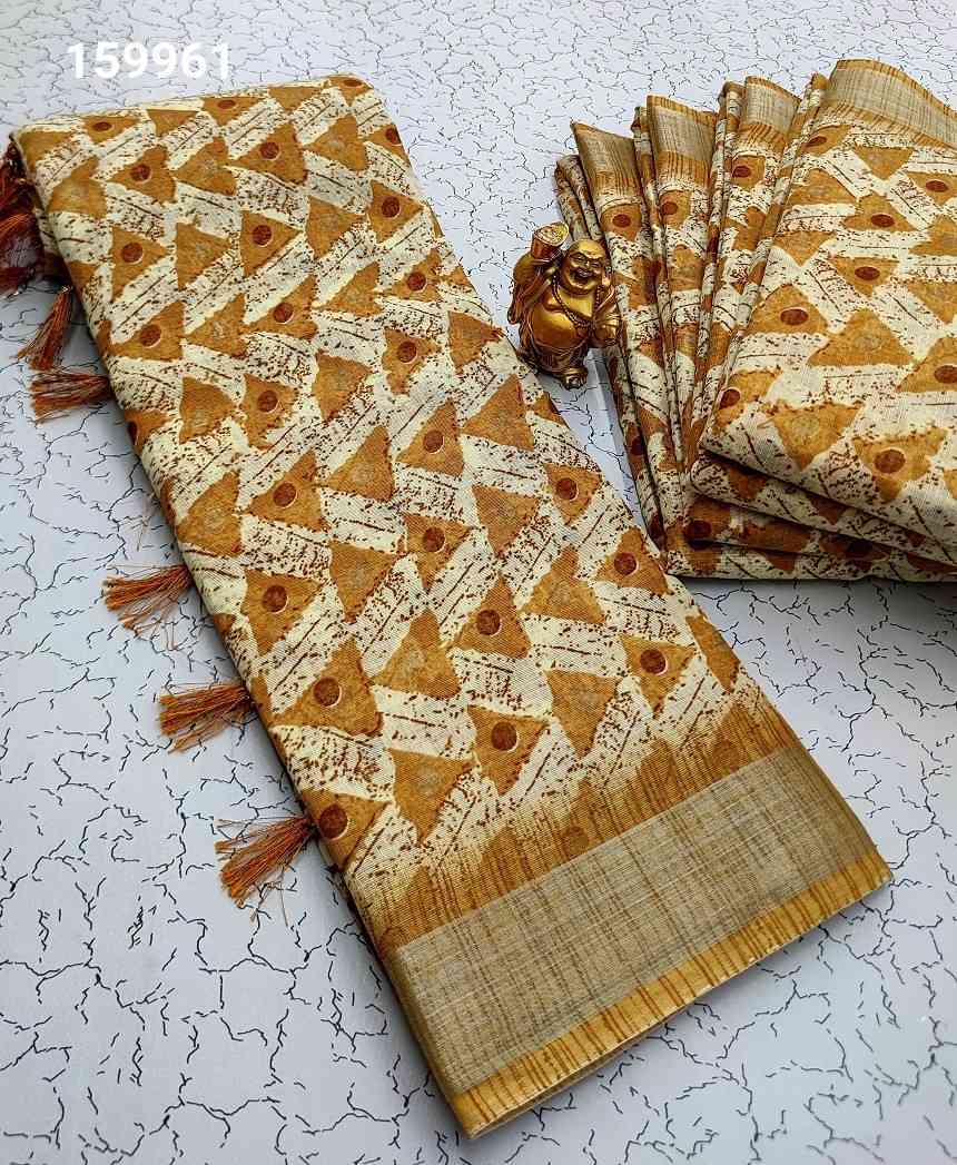 Digital Linen Cotton Sarees