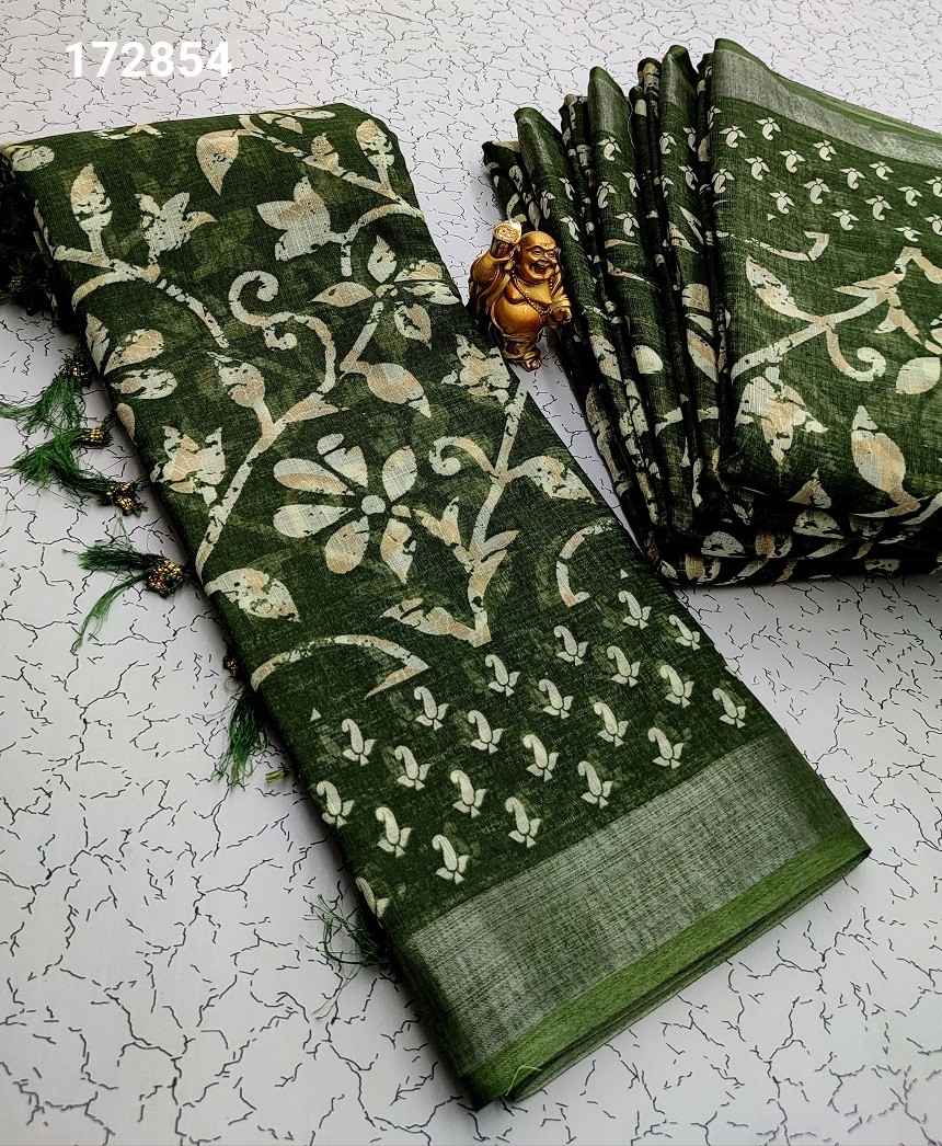 Digital Linen Cotton Sarees