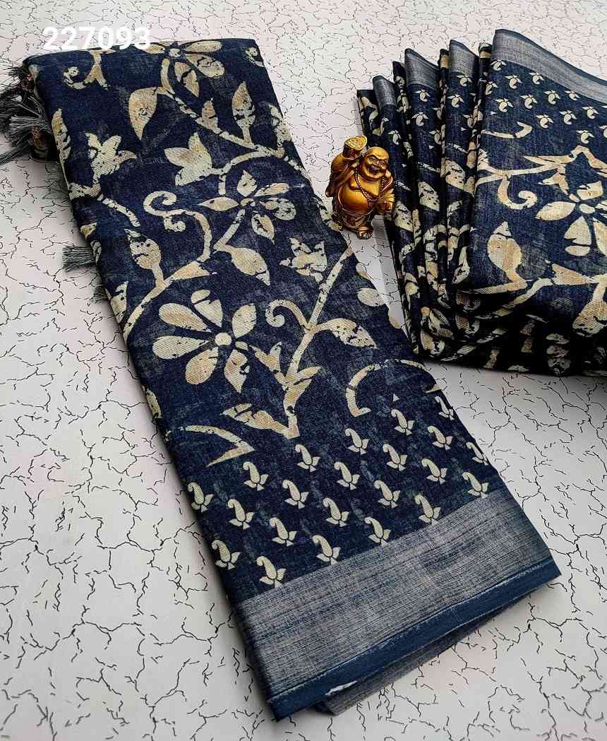 Digital Linen Cotton Sarees