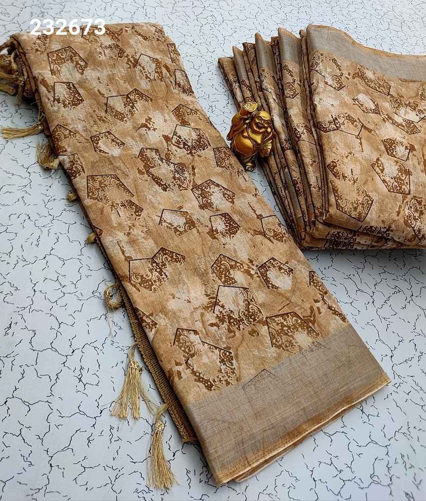 Digital Linen Cotton Sarees