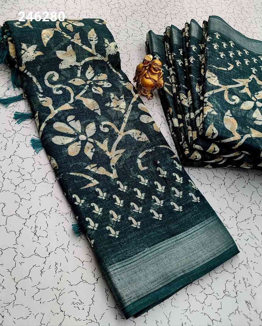 Digital Linen Cotton Sarees