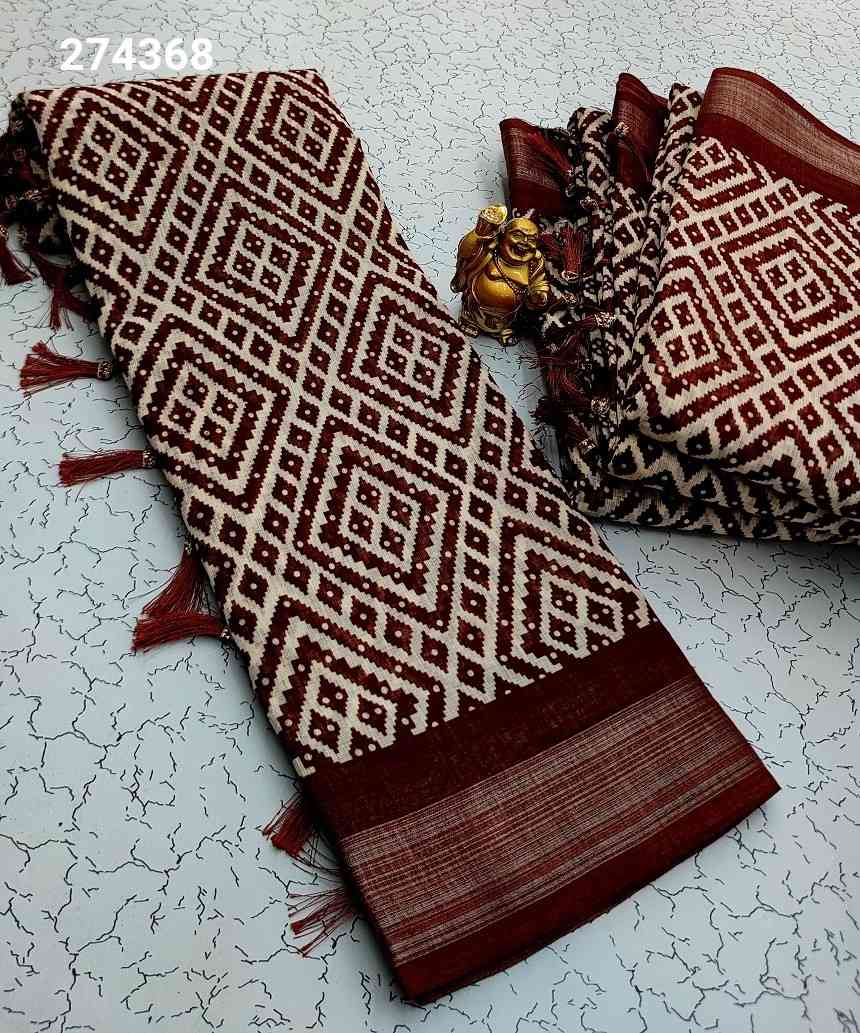 Digital Linen Cotton Sarees