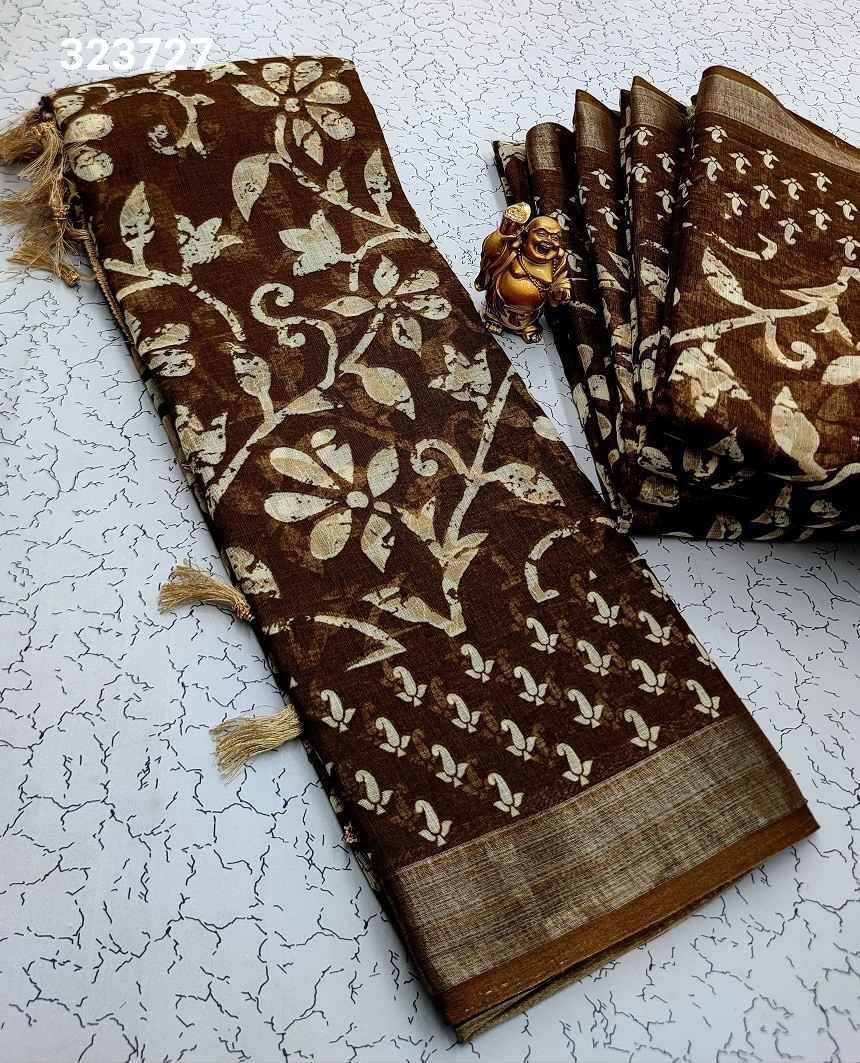 Digital Linen Cotton Sarees