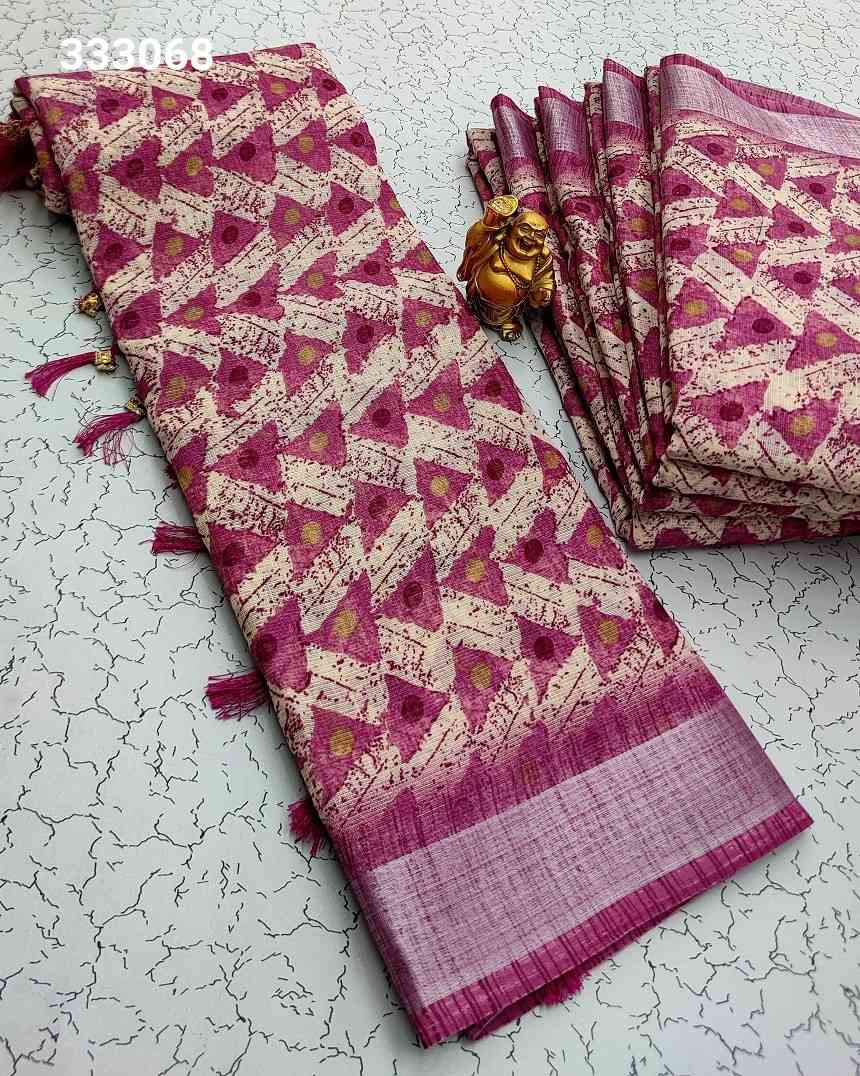 Digital Linen Cotton Sarees