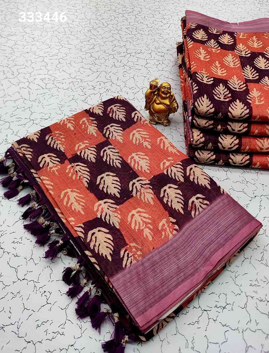 Digital Linen Cotton Sarees