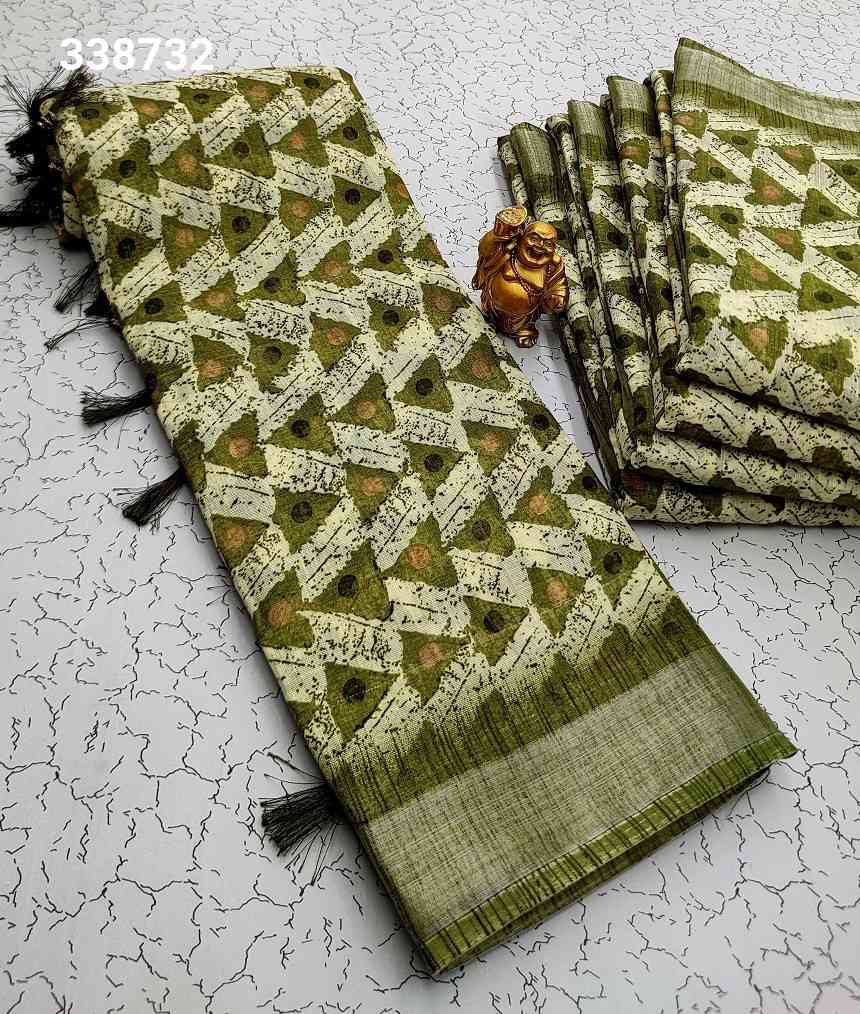 Digital Linen Cotton Sarees