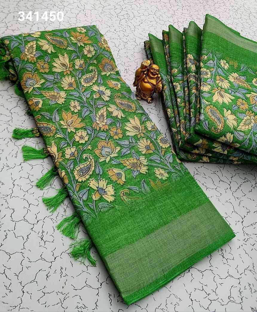 Digital Linen Cotton Sarees
