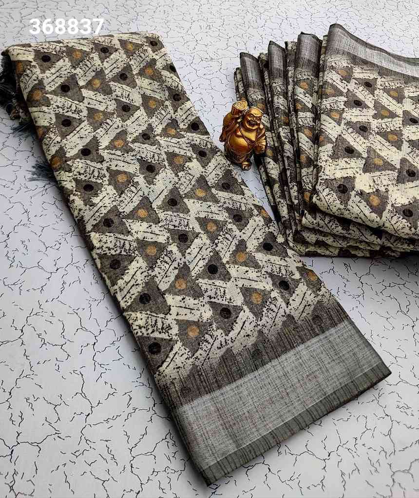 Digital Linen Cotton Sarees