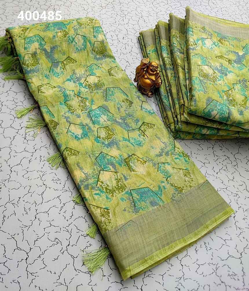 Digital Linen Cotton Sarees
