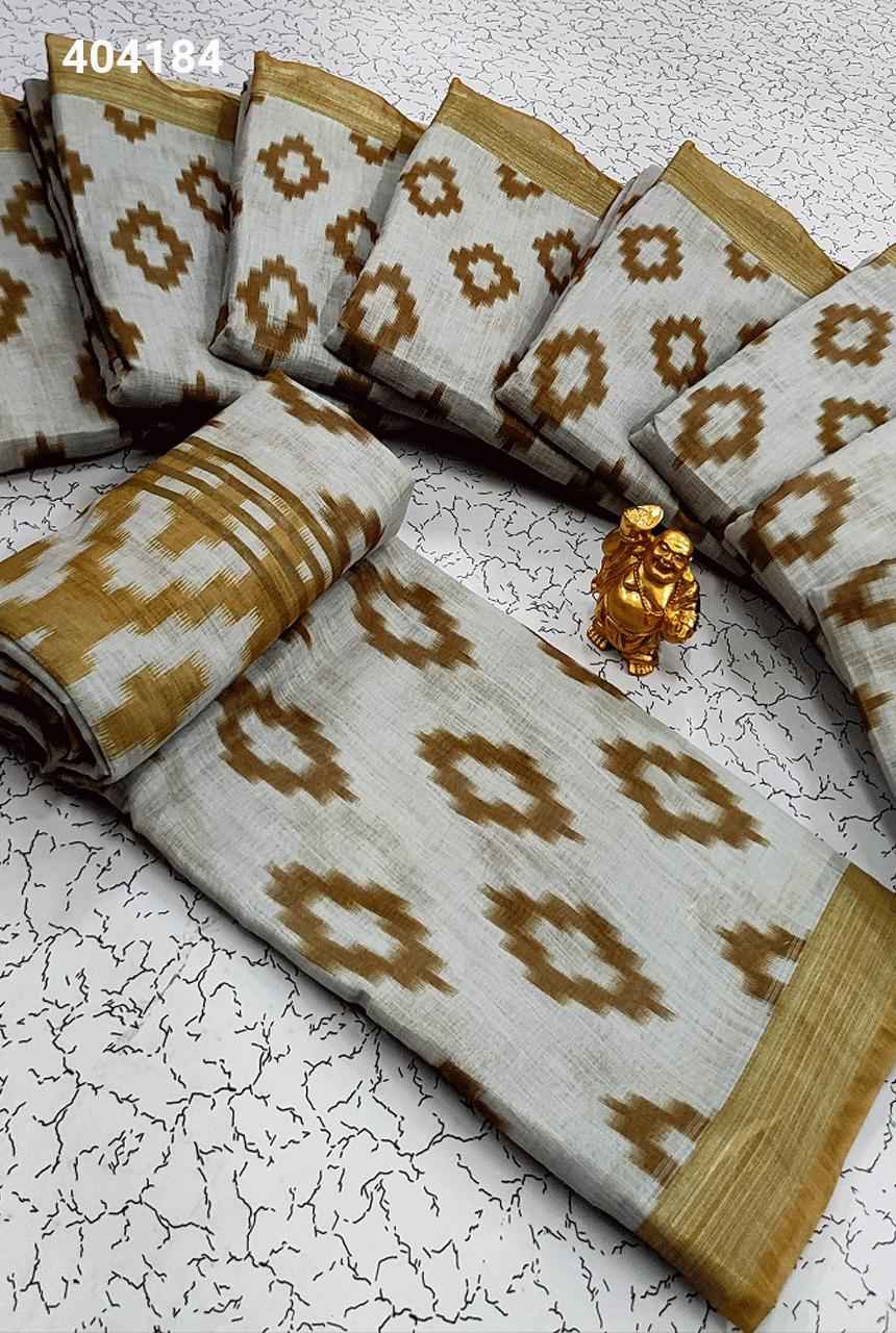 Digital Linen Cotton Sarees