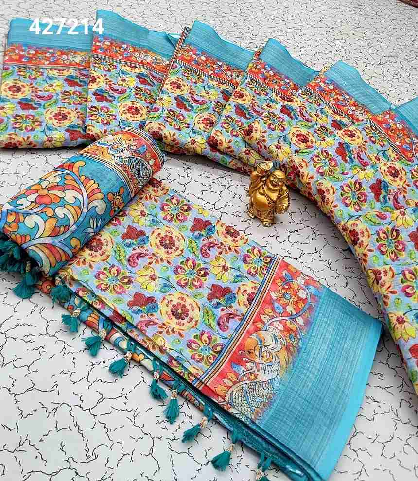 Digital Linen Cotton Sarees