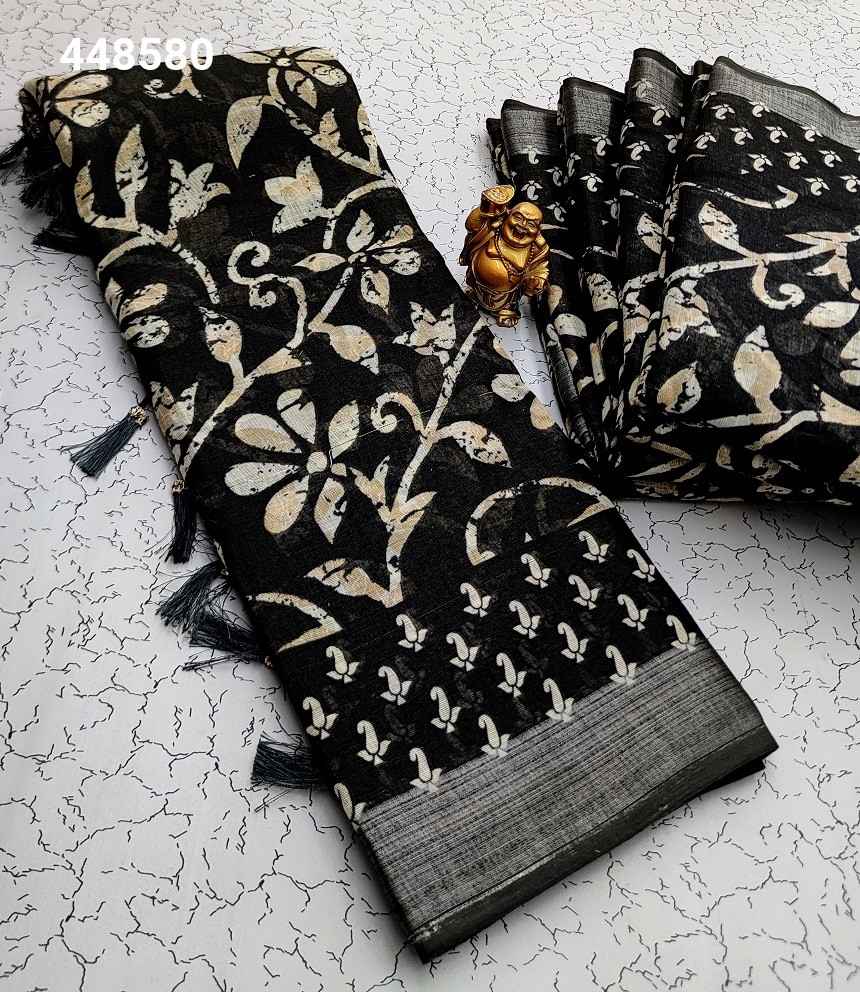 Digital Linen Cotton Sarees