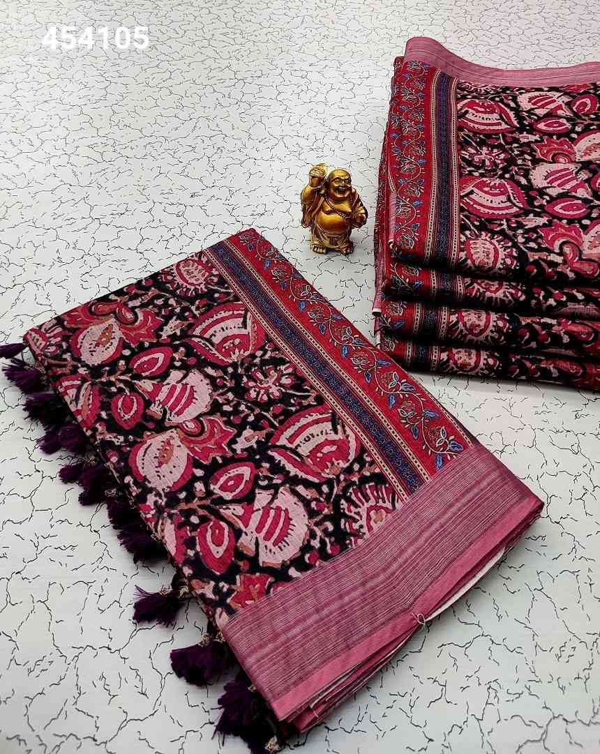 Digital Linen Cotton Sarees