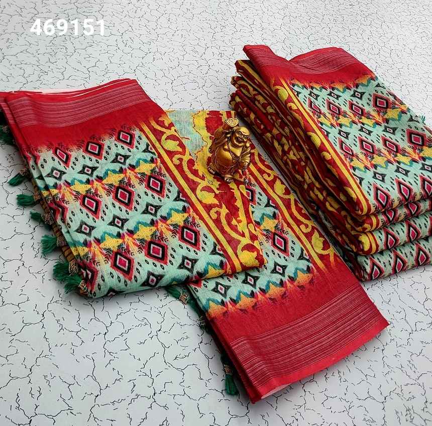 Digital Linen Cotton Sarees