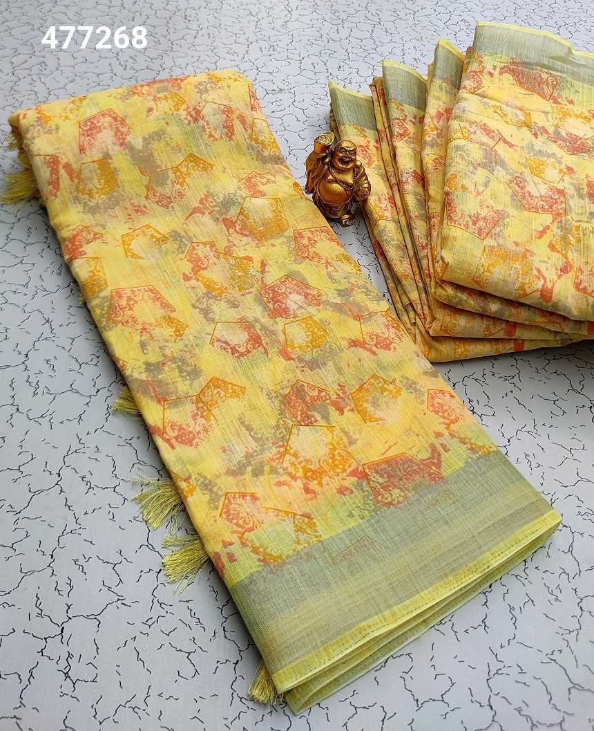 Digital Linen Cotton Sarees