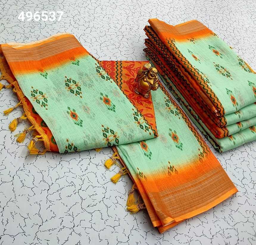 Digital Linen Cotton Sarees