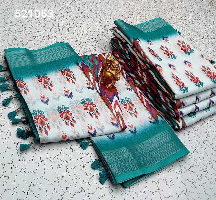 Digital Linen Cotton Sarees