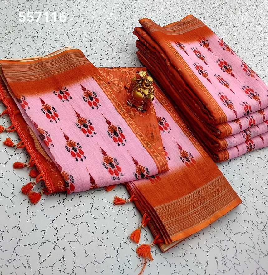 Digital Linen Cotton Sarees