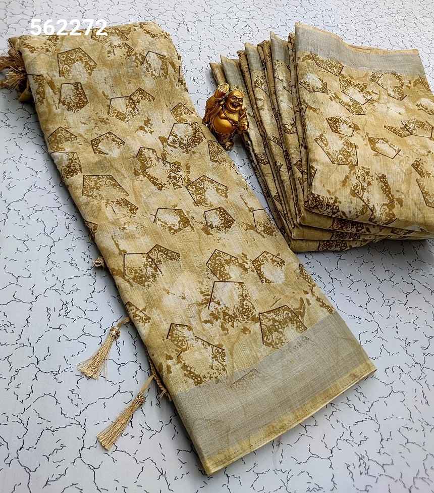 Digital Linen Cotton Sarees