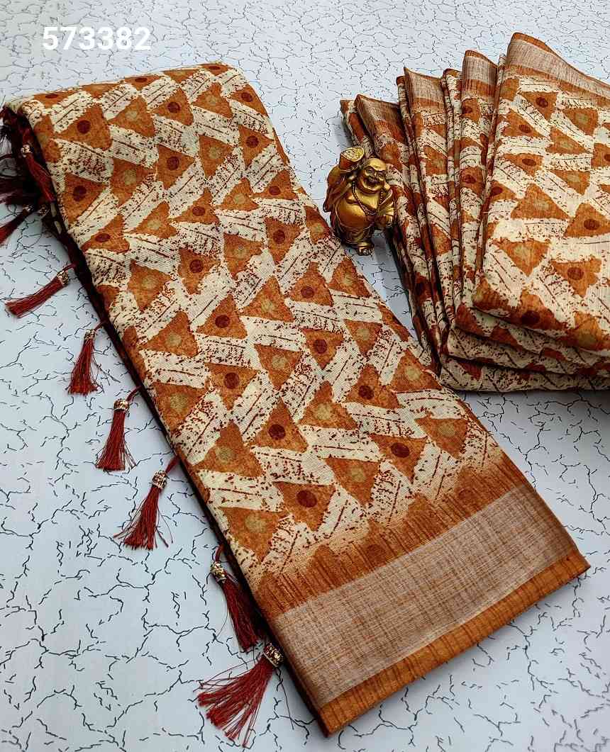 Digital Linen Cotton Sarees