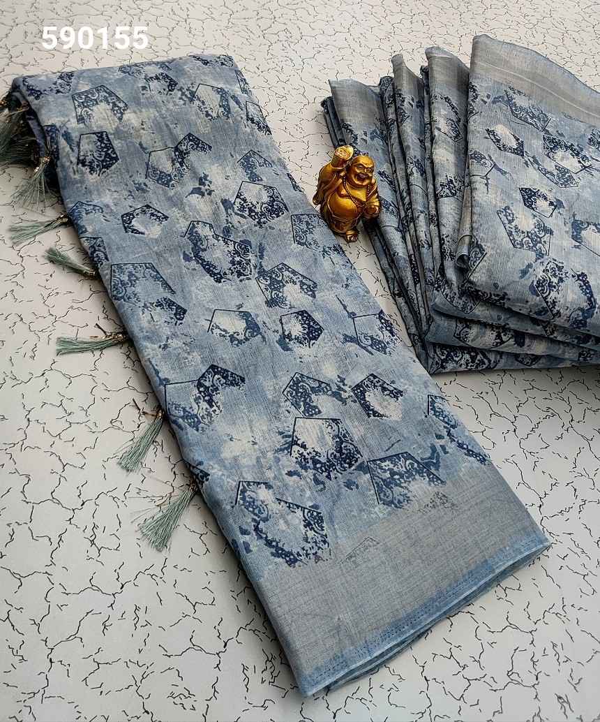 Digital Linen Cotton Sarees