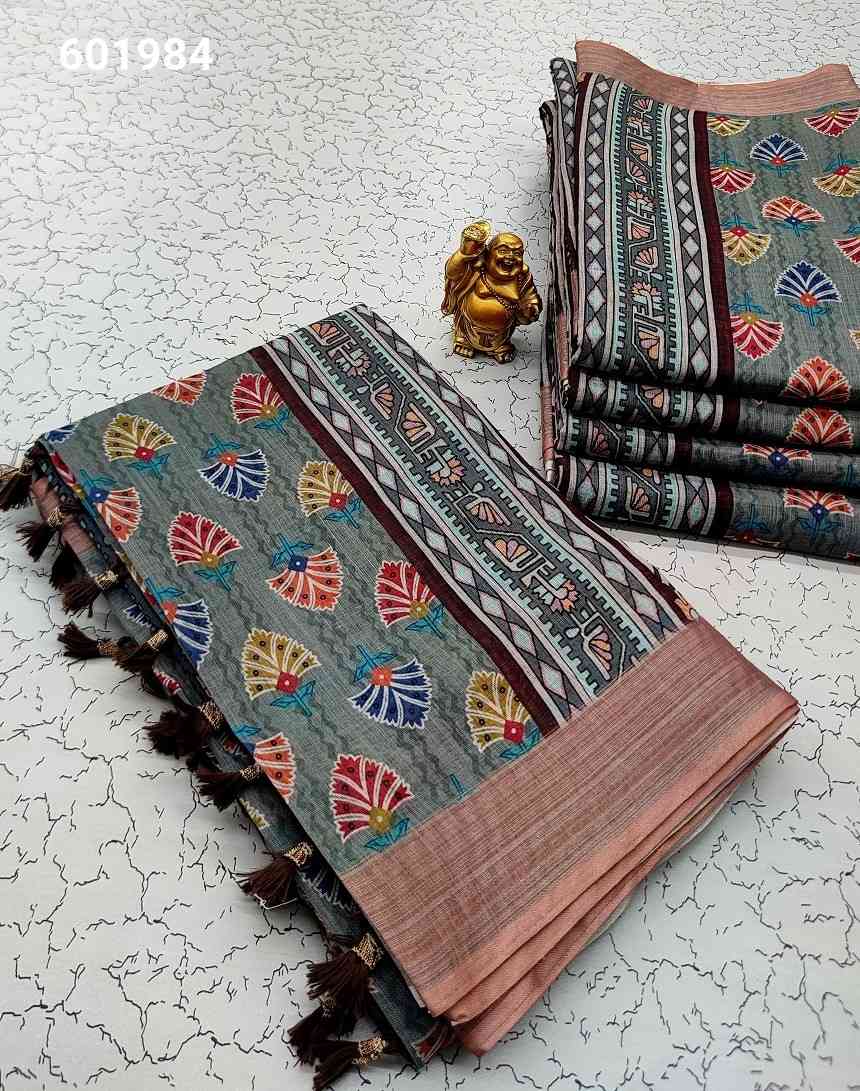 Digital Linen Cotton Sarees