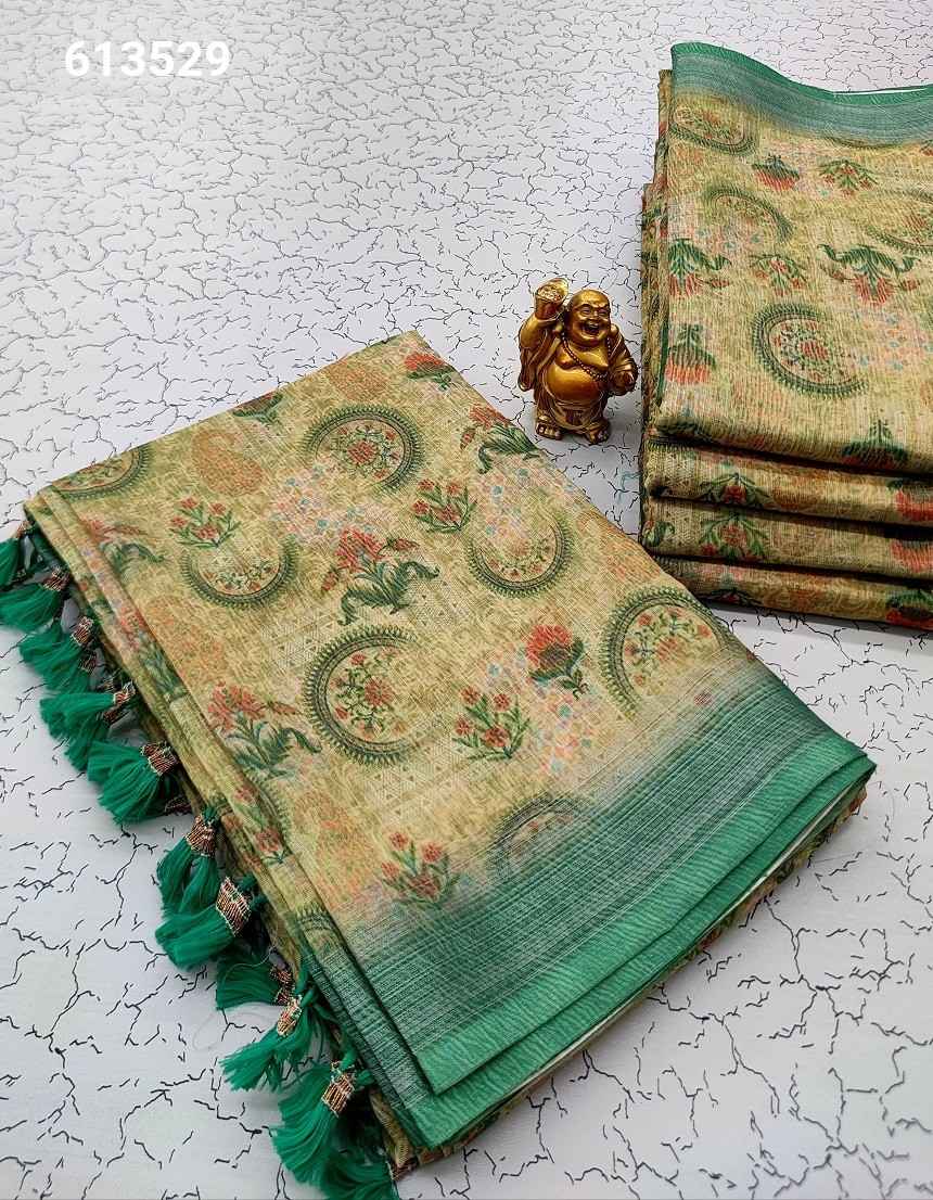 Digital Linen Cotton Sarees