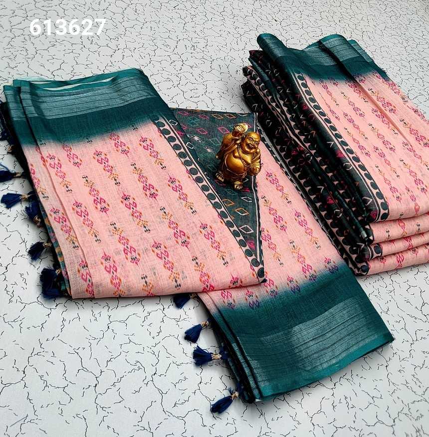 Digital Linen Cotton Sarees