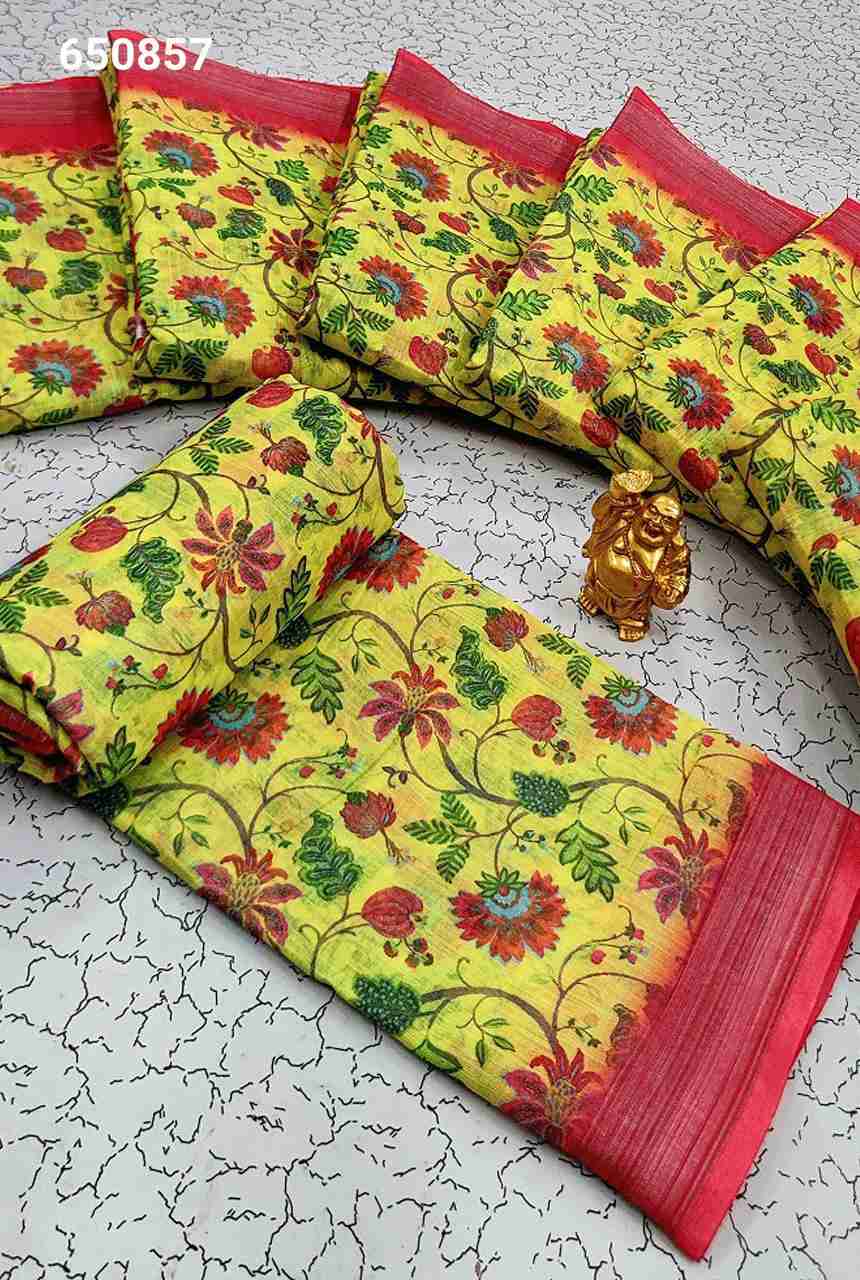 Digital Linen Cotton Sarees
