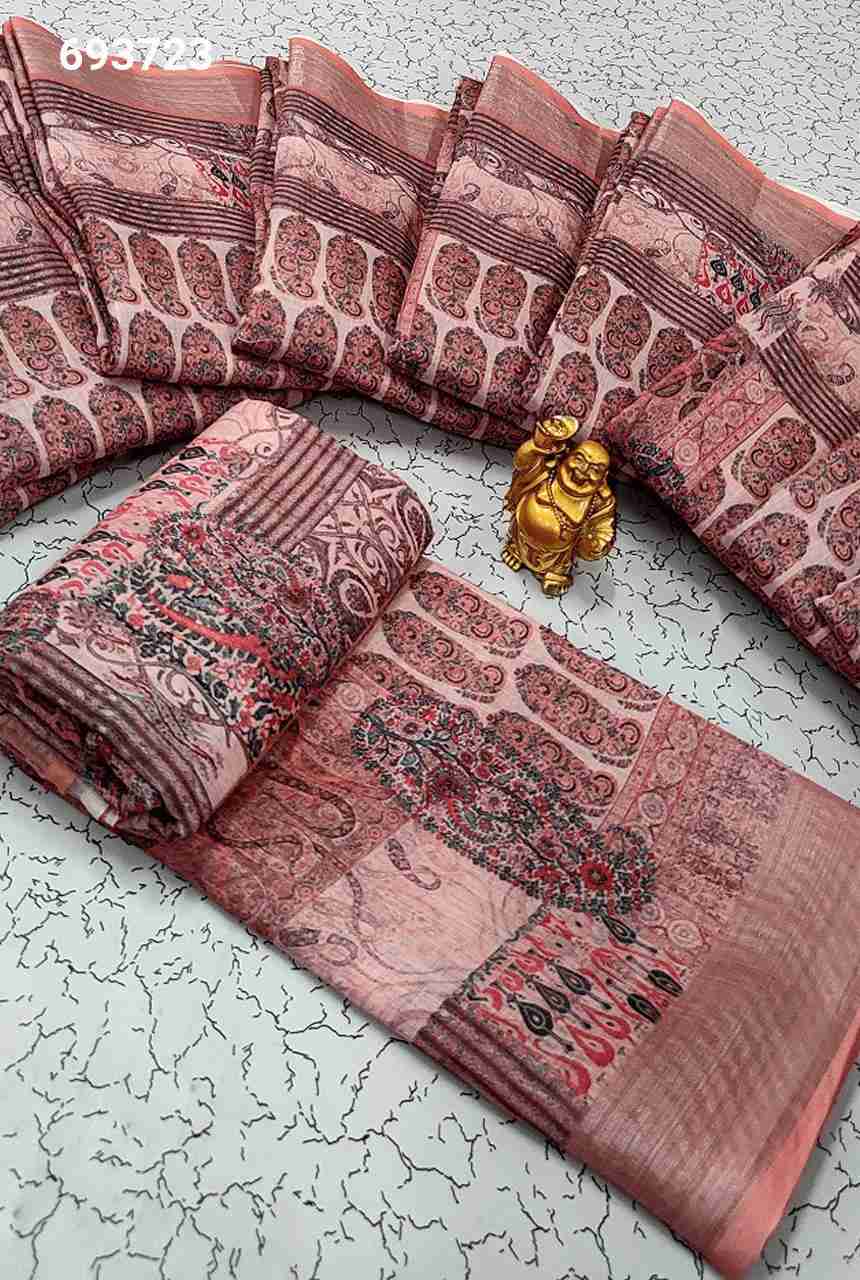 Digital Linen Cotton Sarees