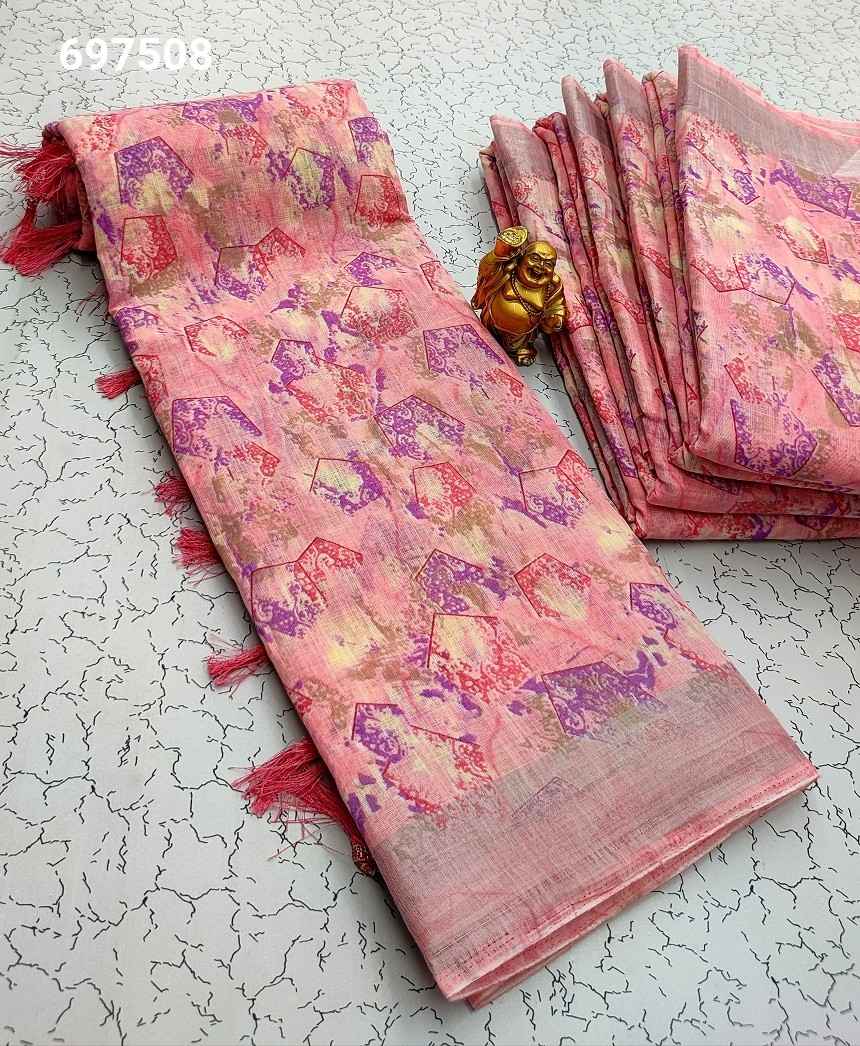 Digital Linen Cotton Sarees