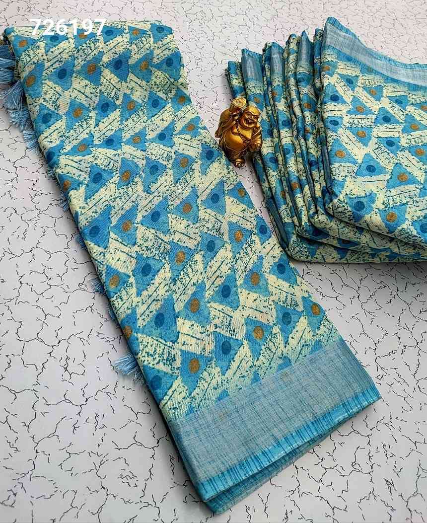 Digital Linen Cotton Sarees