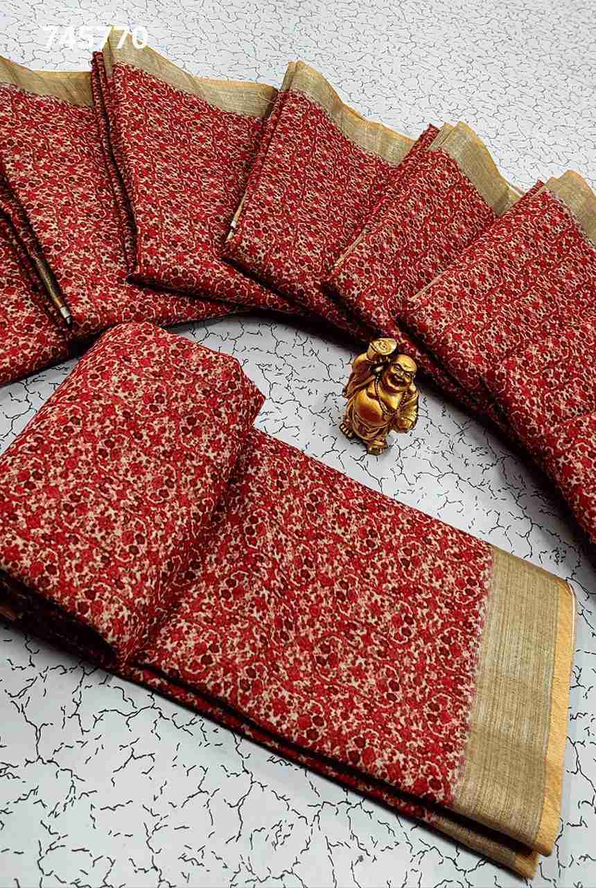 Digital Linen Cotton Sarees